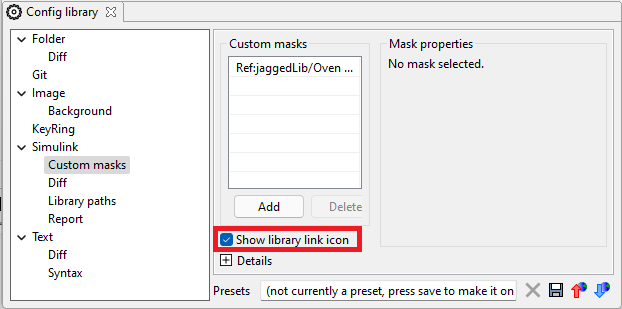 Custom masks library link icon screenshot