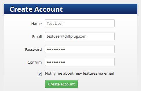 create account in-app