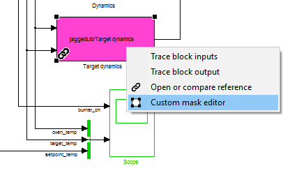 Custom mask editor menu