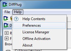 Help -> Preferences