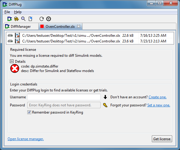 opening a simulink diff