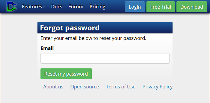 Forgot password