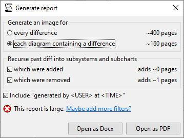 Generate report config