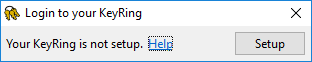 KeyRing not setup