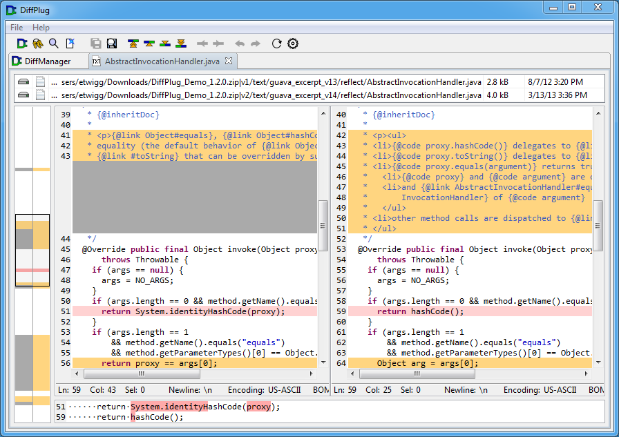 Text diff in DiffPlug 1