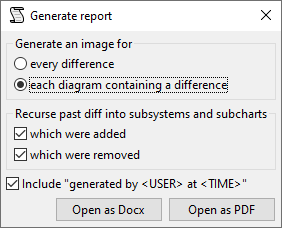 Generate report config