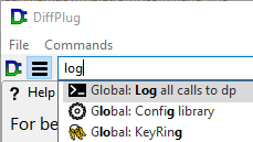 How to open the 'log all calls to dp' window